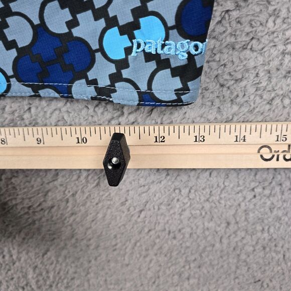 Patagonia Board Shorts Men's Geometric Blue Side Zip Pocket Lightweight Size 40 - Picture 12 of 13